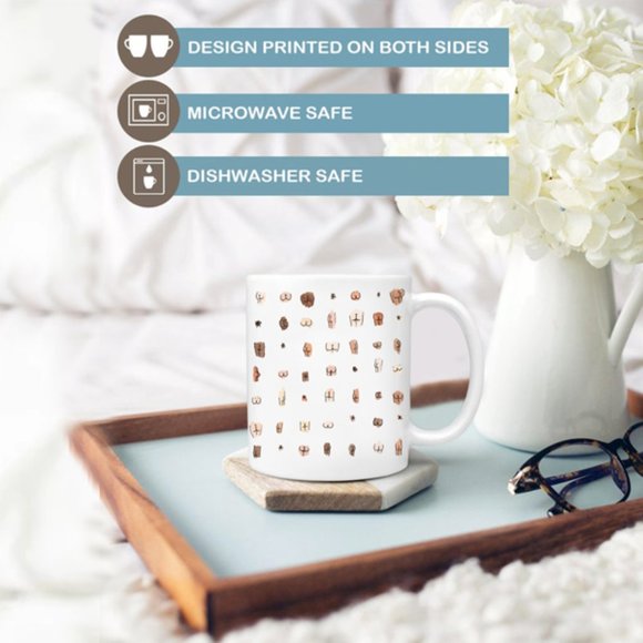 Funny Butt Coffee Mug in 11oz and 15oz - Picture 4 of 5